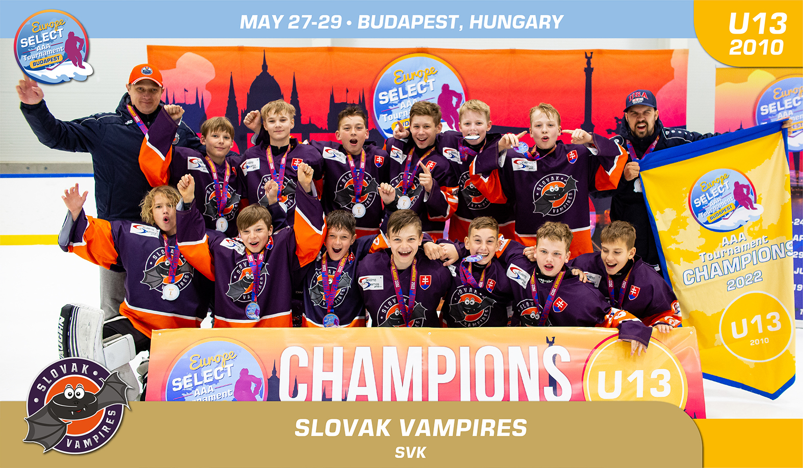Slovak Vampires sa stali víťazmi turnaja U13 Europe Select!