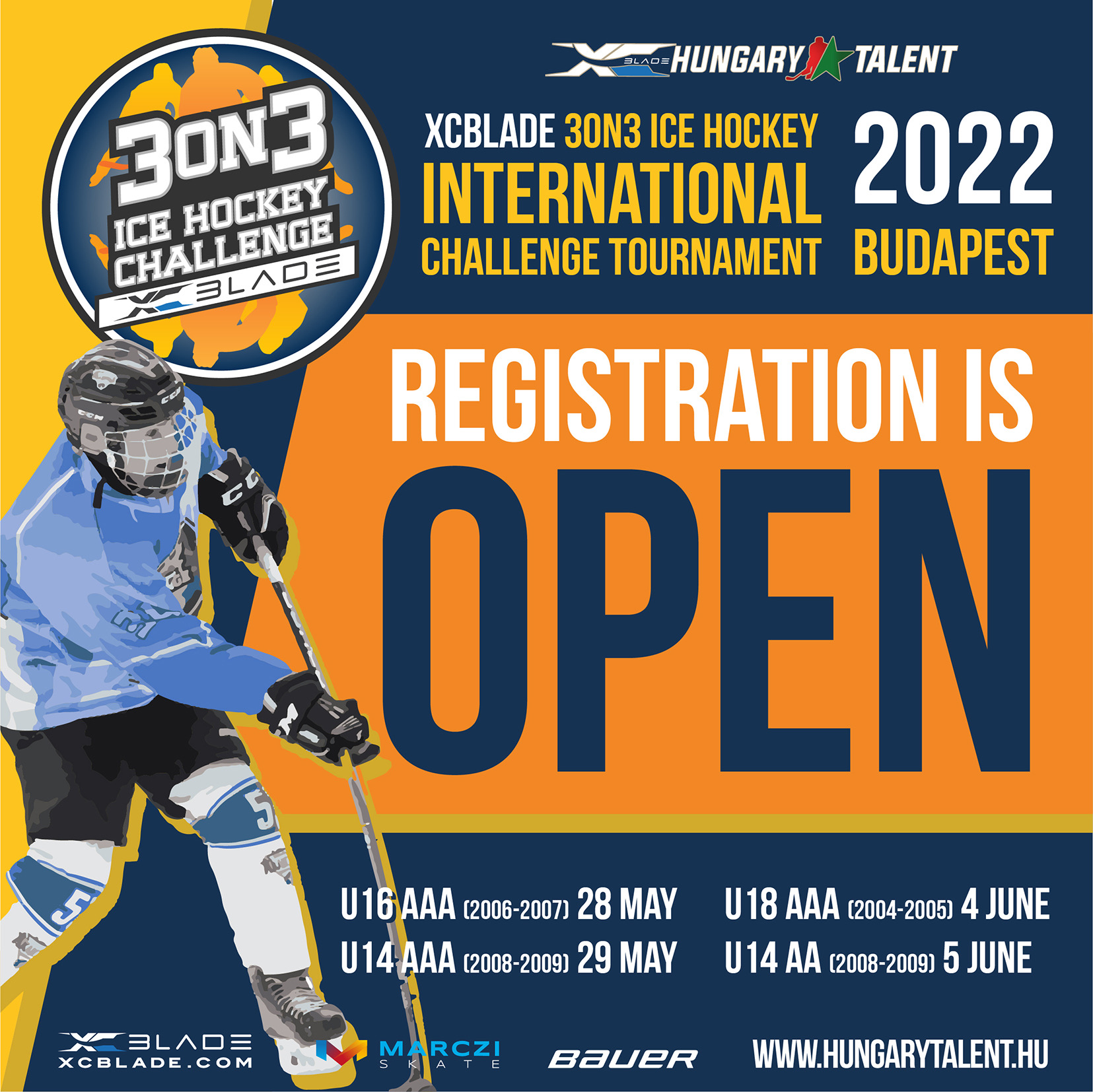 Elindult a negyedik XCBlade 3on3 Ice Hockey Challenge regisztrációja!