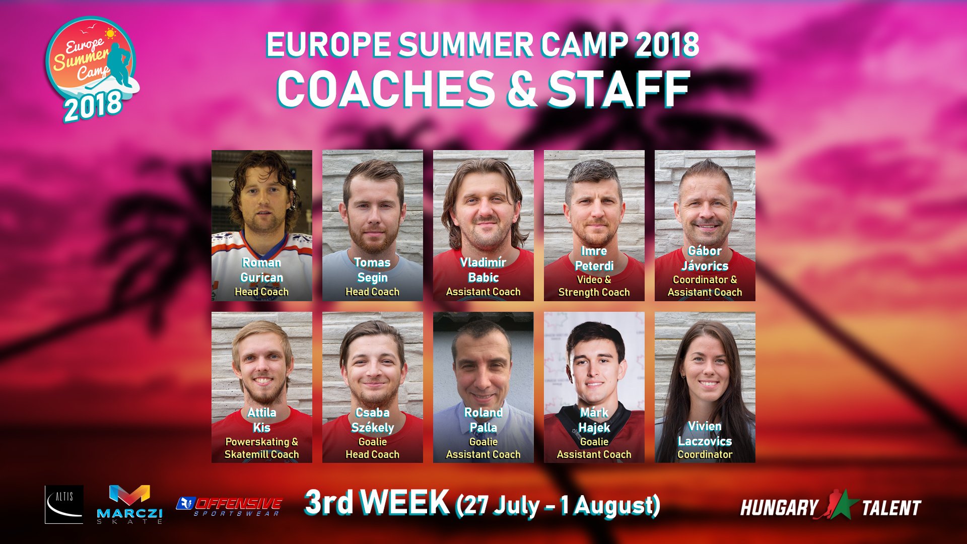 Coaching staff third week