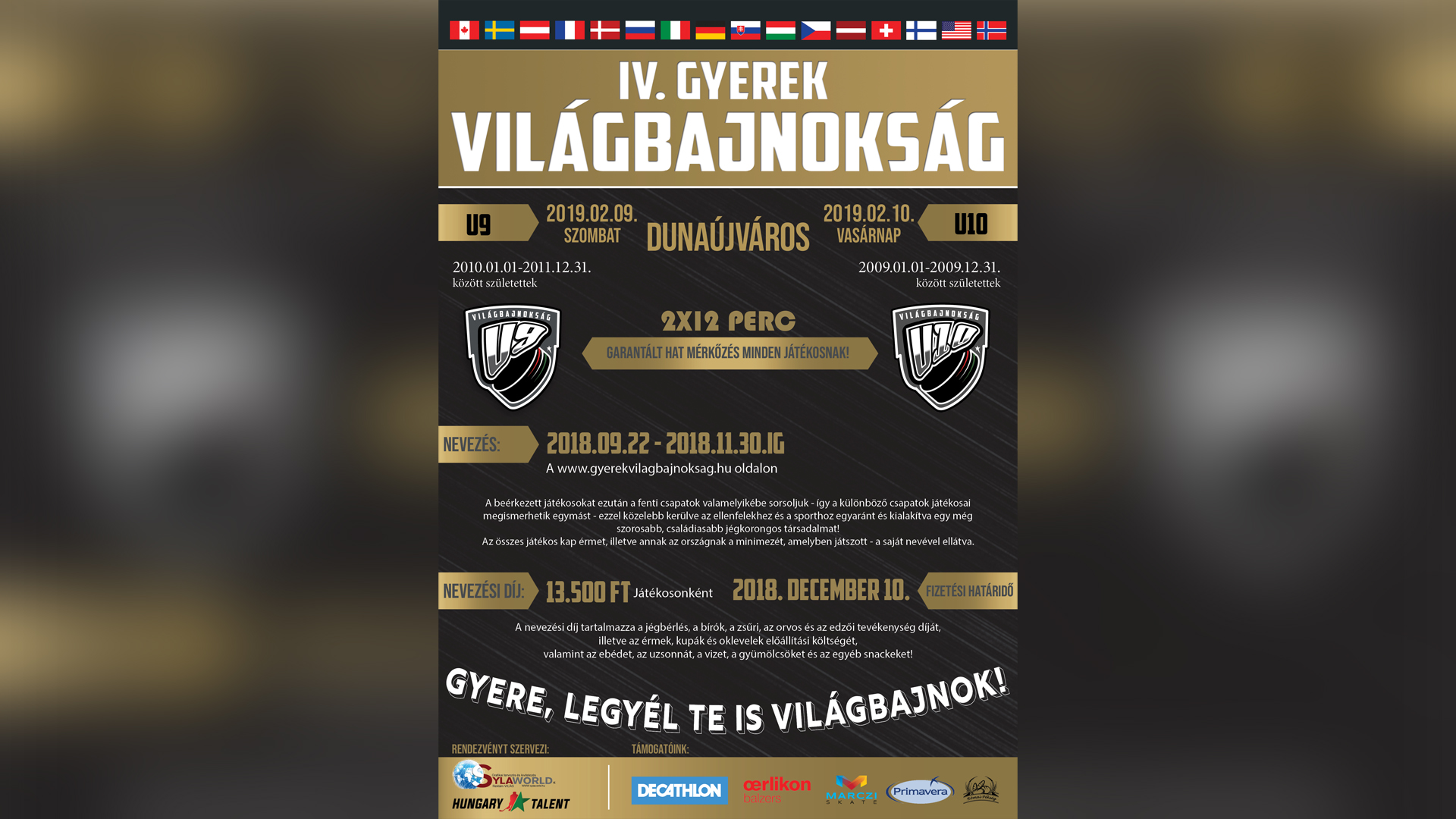 Szombaton indul a Gyerek Világbajnokság regisztrációja!