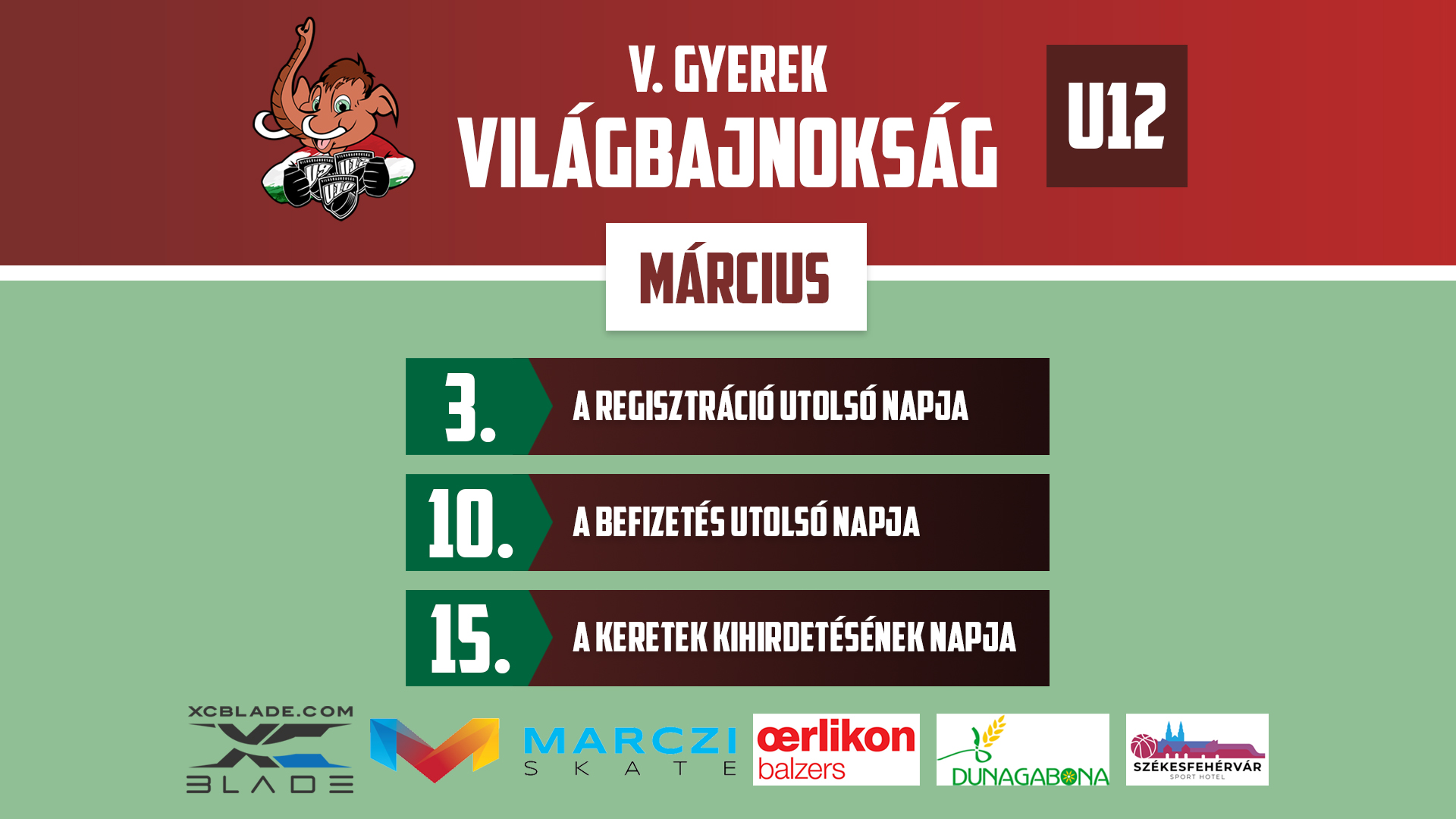 Március 3-ig lehet az U12-es Gyerek Világbajnokságra regisztrálni!